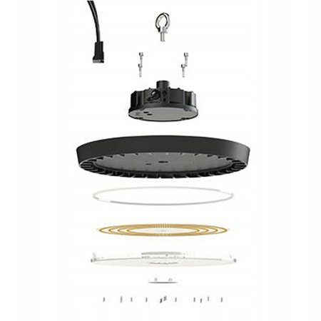 Industrielle LED-Hängelampe High Bay 100W 11000lm 5000K dimmbar IP65
