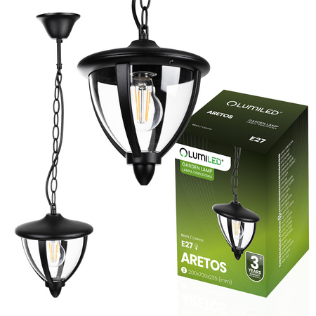 Garten-Hängelampe E27 12W LED-Laterne ARETOS LUMILED