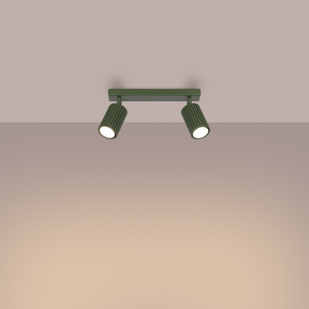 Tuba Spot Reflektor-Deckenleuchte 2x GU10 Olive Carbon Deep Space SL.1618 Sollux