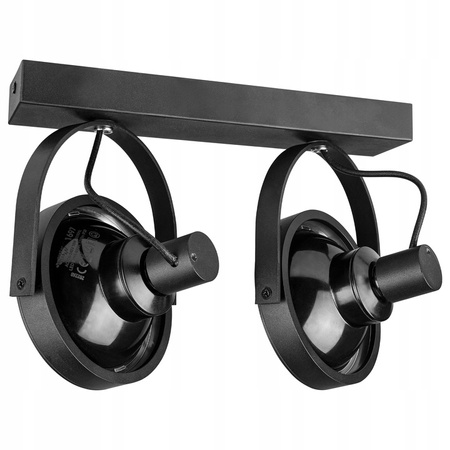 Deckenleuchte Wandleuchte LEON 2xES111 Beweglich schwarz