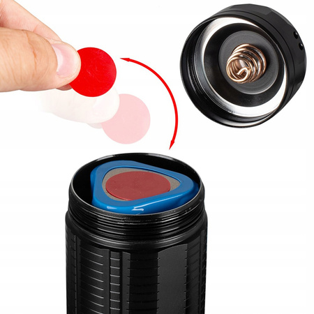 LED Pro Taktische Taschenlampe Wiederaufladbarer Suchscheinwerfer USB-C 20W 2000lm IPX5 VAYOX