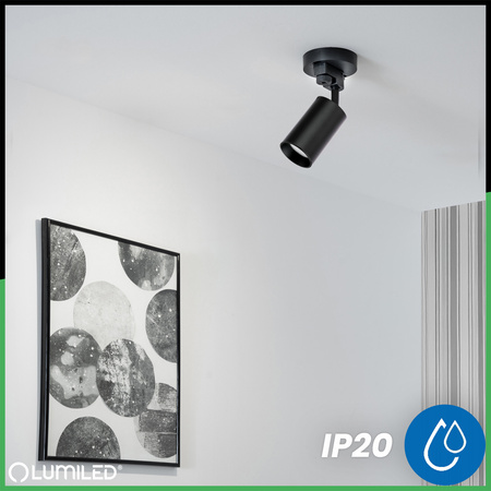 1-Phasen Strahler GU10, Schieneinstrahler Schwarz RITI LUMILED