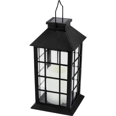 LED-Solar-Gartenlaterne Hängelaterne 32cm Schwarz