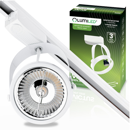 1-Phasen Strahler GU10, AR111 Schieneinstrahler Weiß VICTUS LUMILED