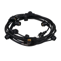 Outdoor Garden Garland Lichterkette GRL 10xE27 IP44 11m Schwarz Kanlux