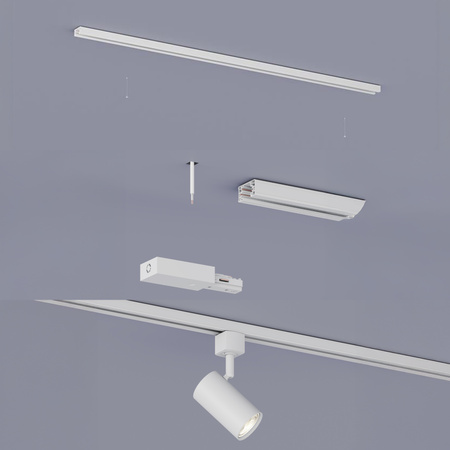 Innerer linearer Schaltverbinder für LED-Beleuchtungsstromschienen Einphasig Weiß EasyLink Philips