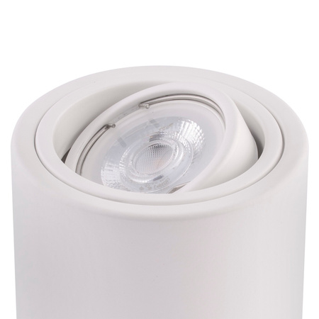 Aufbauleuchte HALOGEN Aluminium Weiß SPOT TUBE 10cm für LED GU10 Bellalux