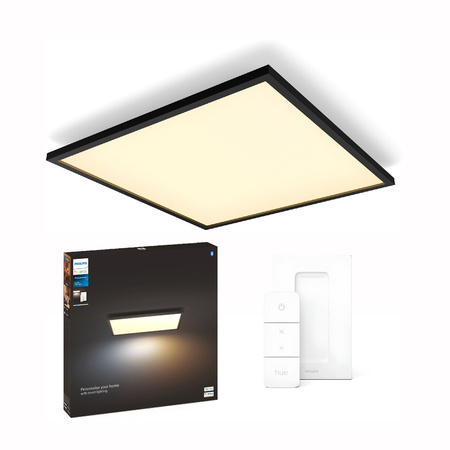 LED-Anbaupanel Aurelle Schwarz 39W CCT 60cm PHILIPS HUE Bluetooth + Dimmschalter