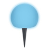 LED-Solar-Gartenlampe mit Nieten RGB-Globus für den Garten 17 cm + Fernbedienung