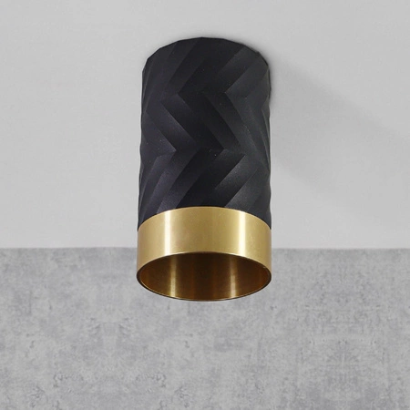 Spot GU10 Schwarz Gold ARRAS Sanico Goldlux Anbauleuchte