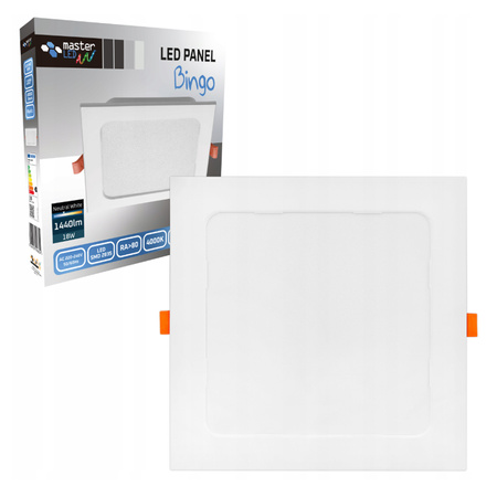 LED-Panel-Deckenleuchte 18W 1440lm 4000K Neutral Einbauleuchte Quadratisch Weiß Proma Masterled