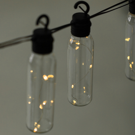 Solar Garten Girlande 10x LED Lichterkette Dekorative Kugeln 3.8m Warm