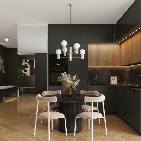 Kronleuchter Pendelleuchte 6x G9 Aluminium Taupe Halo French Sky SL.1836 Sollux