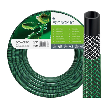 Gartenwasserschlauch 3 Schichten mit geflochtenem 3/4" 30m stark ECONOMIC CELLFAST