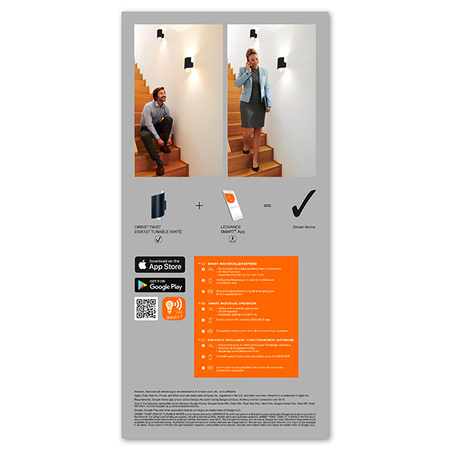 SMART+ WIFI Wandleuchte Smarte Wandleuchte 12W ORBIS TWIST BLACK LEDVANCE