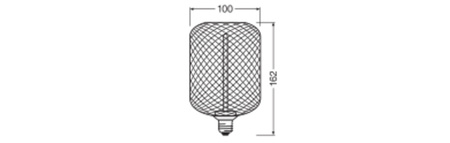 Dekorative LED-Glühbirne E27 3.5W = 12W 110lm 1800K Warm 320° Glühfaden Dimmbar Dekor Osram