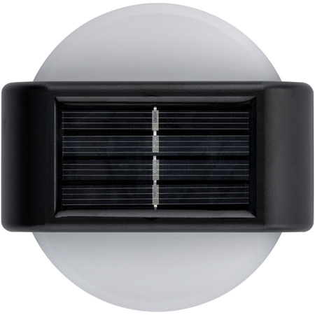 Set mit 2x Solar Garten Lampe LED Fassade Wandlampe Top Down Kreisförmige Leuchte