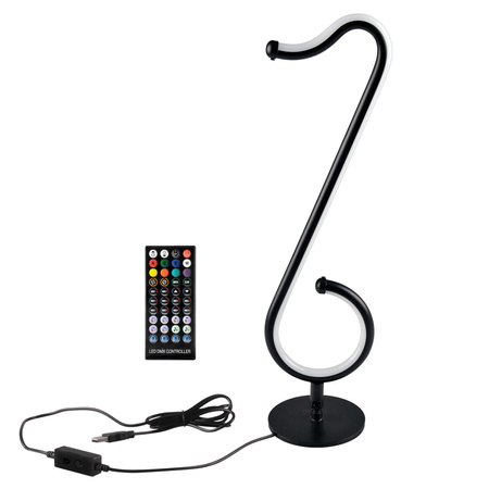 LED Dekorative Tischlampe 15W Schwarz Dimmbar Hinweis Sanico Goldlux