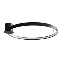 Aufbaulampe RIO LED 50W 3000K Deckenaufbauleuchten Rund 78cm Schwarz SOLLUX