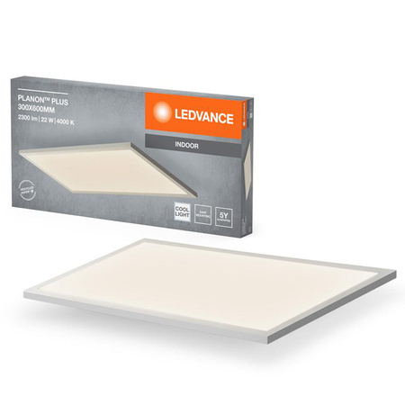 LED-Panel-Deckenleuchte 22W 1600lm 4000K Neutral Oberfläche montiert Weiß 60x30cm Planon™ Ledvance