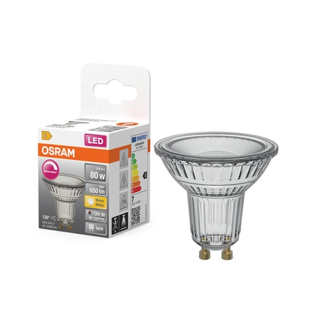 LED-Leuchtmittel PAR16 Reflektor GU10 6,1W = 80W 575lm 4000K Neutral CRI90 36° Dimmbar SUPERSTAR PLUS CLASSIC Osram