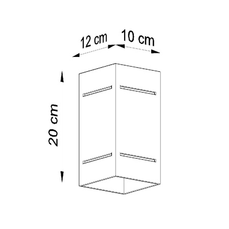 LED-Wandleuchte BLOCCO G9Wandleuchte oben unten Rechteckig weiß SOLLUX