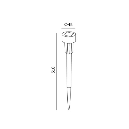 Solar Garten Pole Outdoor Stehend LED 6000K Kalt IP44 Schwarz Zen Kobi