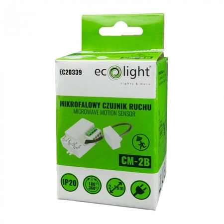 Mikrowellen-Bewegungs- und Dämmerungssensor mit Sonde Weiß 15m 360° CM Ecolight