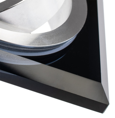 Glas-Einbaustrahler GU10, MR16 Einbauspot HALOGEN Quadrat beweglich Schwarz ARIAN LUMILED