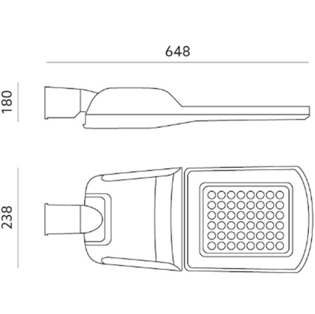 LED-Straßenleuchte New Street Road Fixture 70W 11900lm 4000K KOBI
