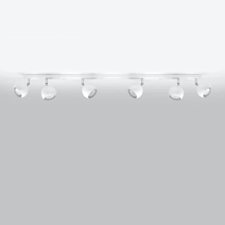Anbauleuchte OCULARE 6L 6xGU10 Reflektor Halogen Moving Strip Minimalist weiß SOLLUX