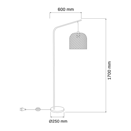 Stehleuchte E27 Beige BAMBUS NATURAL Sanico Goldlux
