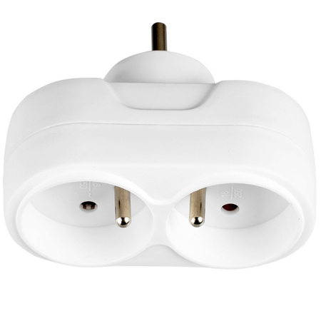 Elektrischer Netzverteiler Double 2x 2P+0 Dieb 2 Steckdosen mit Erde VAYOX