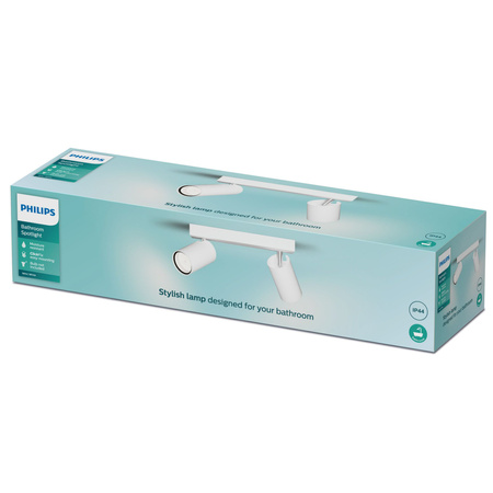 Reflektor-Deckenleuchte 2x GU10 IP44 Weiß Kosipo Philips