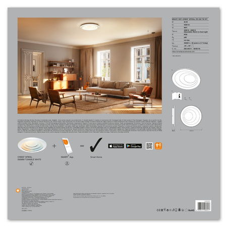 LED Deckenleuchte ORBIS Spiral 40W 4300lm warm-kalt 50cm SMART+ WiFi LEDVANCE