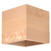 Wandleuchte QUAD G9 Cube oben/unten Skandinavisch Holz SOLLUX