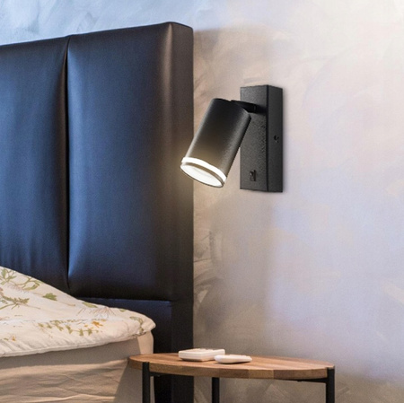 GU10 RING Wandleuchte mit schwarzem Schalter