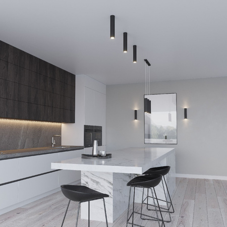 LAGOS 3L Hängeleuchte 3xGU10 Minimalistische Deckenleuchte Schwarz SOLLUX