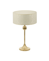 KASZMIR Tischlampe E27 Schreibtisch-Nachtlampe 54 cm Lampenschirm klassisches Beige und Gold Jupiter