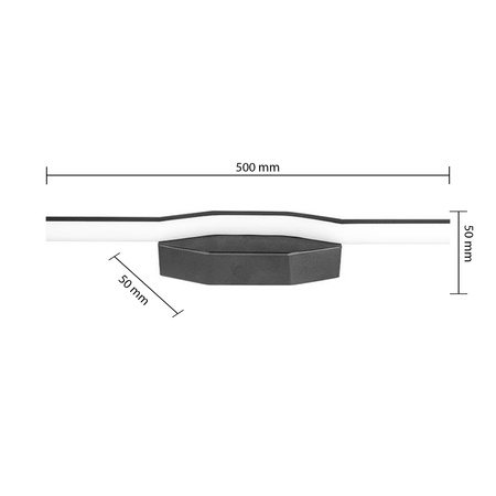 Wandleuchte LED Aufbauleuchte 10W 1340lm 4000lm neutralweiß 110° Schwarz Mila Masterled