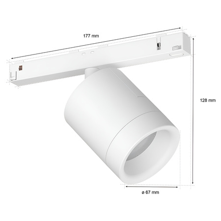 LED Perifo Weiß 5,3 W CCT RGB Philips HUE Bluetooth-Schienenleuchte