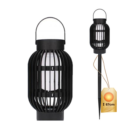 Außen LED SOLAR betriebene Flame Gartenlampe IP44 67 cm 