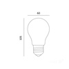 LED-Lampe E27 Ball 7W 780lm 3000K Warm 360° Filament Line Kobi