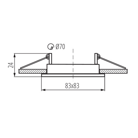 ALOR GU10/GU5.3 flush mount quadratisch Movable Schwarz KANLUX