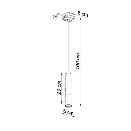 LOOPEZ 1 GU10 Hängende Deckenleuchte Elegant Schwarz Chrom SOLLUX