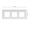 GLAS-Rahmen für die Steckdose weiß dreifach