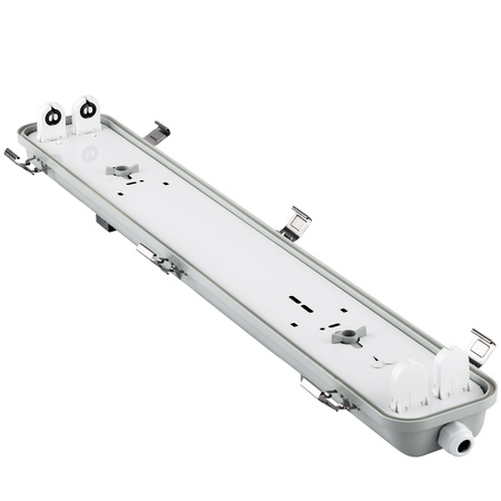 Hermetische Feuchtraumleuchte LED 2x T8, G13 Leuchte IP65 150cm+LED-Leuchtstofflampen 25W 4000K LUMILED