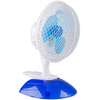 Tischventilator Luftzirkulator Standventilator 31 cm 13 W Weiß-Blau + Clip