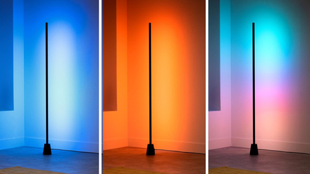 LED Gaming Stehlampe RGBIC Gradient 135cm Bodenleuchte Smart SMART WiFi Bluetooth App WiZ