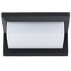 Gartenlampe LED-Wandleuchte 12W architektonische Leuchte rechteckig Lagos Schwarz mit Bewegungssensor